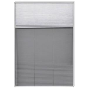 vidaXL Moustiquaire pliss&eacute;e pour fen&ecirc;tre 160 x 80 cm avec store occultant