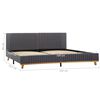 vidaXL Cadre de lit sans matelas gris clair tissu 160x200 cm