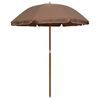 vidaXL Parasol de jardin avec m&acirc;t en acier 180 cm taupe
