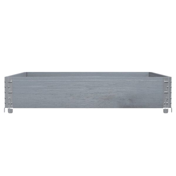 vidaXL Collier de palette gris 100x100 cm bois de pin solide