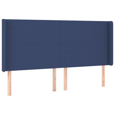 vidaXL Sommier à lattes de lit avec matelas Bleu 160x200 cm Tissu