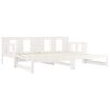 vidaXL Lit coulissant sans matelas blanc 2x(80x200)cm
