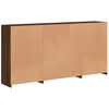 vidaXL Buffet avec lumi&egrave;res LED ch&ecirc;ne marron 202x37x100 cm