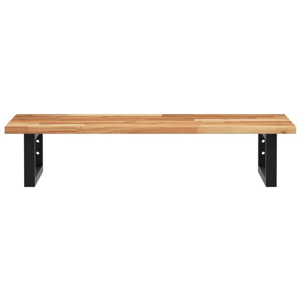 vidaXL &Eacute;tag&egrave;re de vasque murale acier et bois massif d'acacia