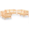 vidaXL Salon de jardin 6 pcs Bois de pin massif