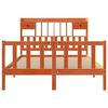 vidaXL Lit biblioth&egrave;que sans matelas cire marron 150x200 cm pin massif