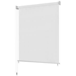 vidaXL Store roulant d'ext&eacute;rieur blanc 65&nbsp;(l) x 140&nbsp;(H) cm HDPE
