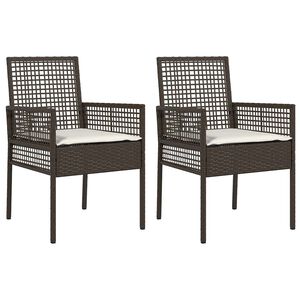 vidaXL Chaise de jardin 2 pc Marron polyrotin
