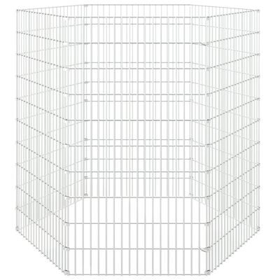 vidaXL Cage à lapin 6 panneaux 54x100 cm Fer galvanisé