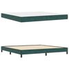 vidaXL Lit &agrave; ressorts avec matelas Vert fonc&eacute; 200 x 200 cm tissu