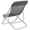 vidaXL Chaises plage pliantes lot de 2 textil&egrave;ne acier enduit poudre
