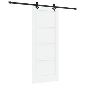 vidaXL Porte coulissante ORKDAL Blanc 83 x 202 cm Bois de pin massif