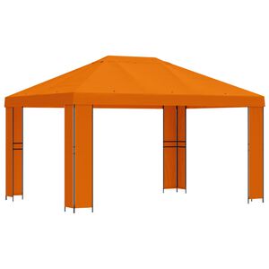 vidaXL Pavillon 4 &times; 3 m Orange Polyester et Acier 190