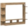 vidaXL Meuble TV chêne artisanal 152 x 22 x 113 cm Bois d'ingénierie