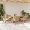 vidaXL Ensemble de salle &agrave; manger pour jardin 7 pcs Beige polyrotin