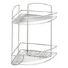 Metaltex Support de douche d'angle &agrave; 2 niveaux Onda Argent&eacute;