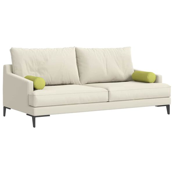vidaXL Coussins d'accent 2 pcs Vert clair &Oslash; 15 x 40 cm tissu