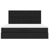VidaXL Cadre de lit ottoman avec matelas noir 200x200 cm similicuir