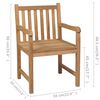 vidaXL Chaises de jardin lot de 4 et coussins bleu Bois de teck solide