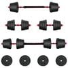 vidaXL Set d'halt&egrave;res 2-en-1 40 kg Noir et Rouge