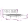 vidaXL Cadre de lit m&eacute;tal sans matelas et t&ecirc;te de lit noir 180x200 cm