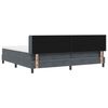 vidaXL Lit &agrave; ressorts avec matelas Gris fonc&eacute; 200 x 200 cm Velours