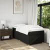 vidaXL Sommier &agrave; lattes de lit avec matelas Noir 90x190 cm Tissu