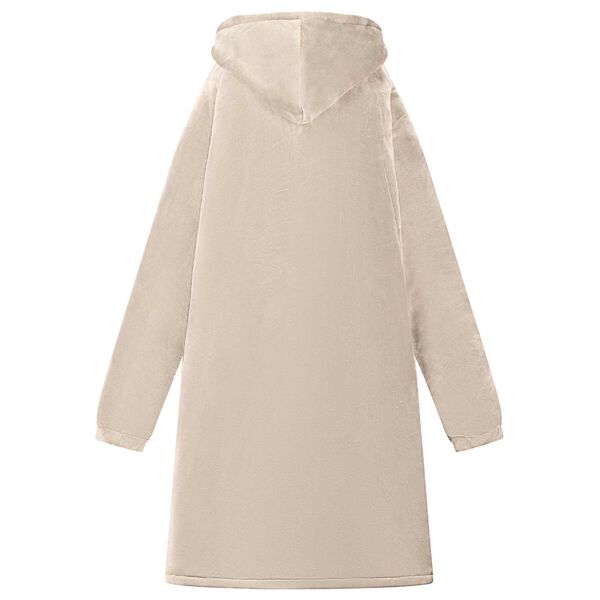 vidaXL Sweat &agrave; capuche couverture Beige M Polaire et flanelle