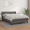 vidaXL Sommier &agrave; lattes de lit avec matelas Gris 140x200 cm Similicuir