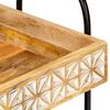 vidaXL Chariot de cuisine &agrave; 3 niveaux 46x30x76 cm Bois de manguier