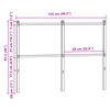 vidaXL T&ecirc;te de lit de remplacement ch&ecirc;ne fum&eacute; 120 cm bois d'ing&eacute;nierie et acier
