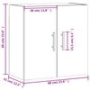 vidaXL Armoire murale blanc 60x31x60 cm bois d'ing&eacute;nierie