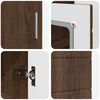 vidaXL Cabinet en Bois avec stockage Ch&ecirc;ne brun 88,5 x 30,5 x 73 cm