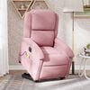 vidaXL Fauteuil inclinable de massage électrique rose velours