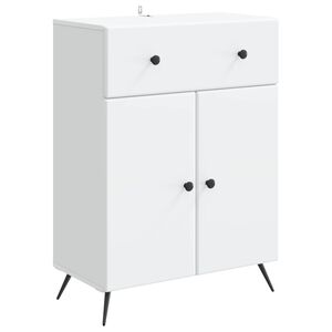 vidaXL Buffet Blanc 66 x 34,5 x 90 cm Bois d'ing&eacute;nierie