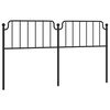 vidaXL T&ecirc;te de lit de remplacement m&eacute;tal noir 180 cm