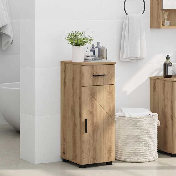vidaXL Cabinet de salle de bain Ch&ecirc;ne artisanal 30 x 35 x 80 cm