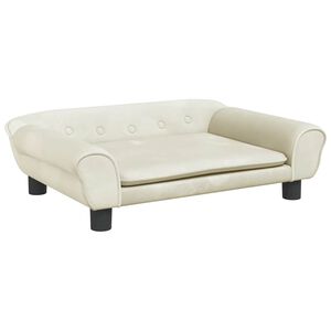 vidaXL Lit pour chien cr&egrave;me 70x48x22 cm velours