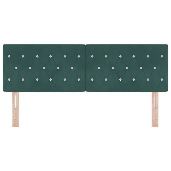 vidaXL Tête de lit avec tête de lit Vert foncé 144 cm Cuir synthétique