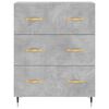 vidaXL Buffet haut Gris b&eacute;ton 69,5x34x180 cm Bois d'ing&eacute;nierie
