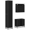 vidaXL Ensemble de mobilier de salle de bain 3 pcs Ch&ecirc;ne noir