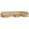 vidaXL Ensemble de canap&eacute;s d'ext&eacute;rieur 9 pc Blanc et Beige