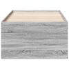 vidaXL Lit de jour avec tiroirs sans matelas sonoma gris 100x200 cm