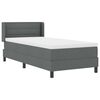 vidaXL Lit &agrave; ressorts avec matelas Gris fonc&eacute; 200 x 80 cm Polyester