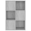 vidaXL Armoire de rangement Sonoma gris 60x29,5x90 cm
