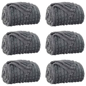 vidaXL Couvertures &agrave; jeter 6 pc Gris fonc&eacute; 270 x 240 cm 9.44 kg Toison