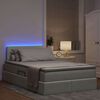 vidaXL Lit avec rangement et LED Gris clair 120 x 190 cm Velours