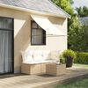 vidaXL Auvent r&eacute;tractable cr&egrave;me 100x150 m tissu et acier