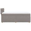 vidaXL Sommier &agrave; lattes de lit avec matelas Taupe 100x200 cm Tissu