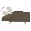vidaXL Canap&eacute;-lit &agrave; 2 places avec repose-pied Taupe Tissu